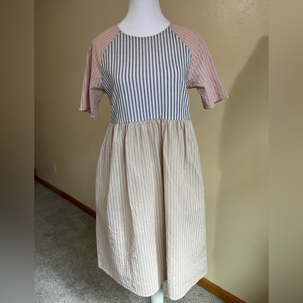 ROOLEE Color Block Stripe Dress Size Medium